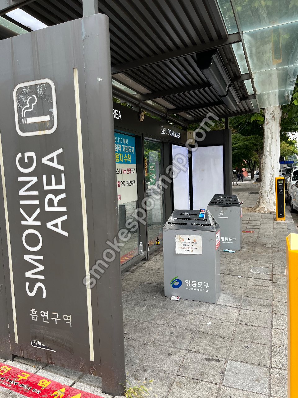 汝矣島 国会議事堂駅付近の喫煙ブース①（여의도 국회의사당역 인근 흡연부스 ①）の現地写真 2